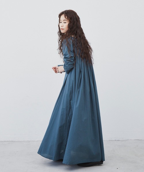 Libra Cue（リブラ キュー）の「Libra ビンテージライクコットンボリュームワンピース（ワンピース・レディース・ブラック/ブラウン/ダークブルー・FREE）」の3枚目の写真