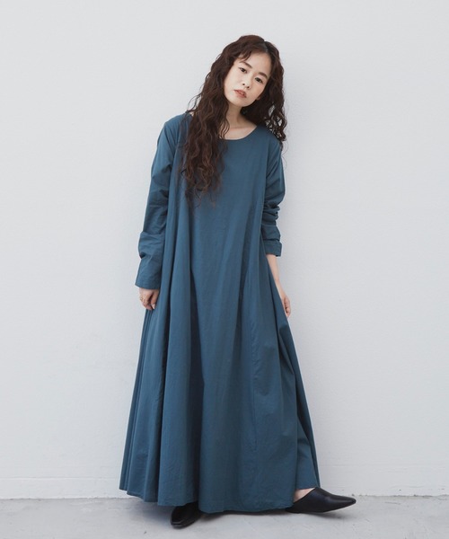 Libra Cue（リブラ キュー）の「Libra ビンテージライクコットンボリュームワンピース（ワンピース・レディース・ブラック/ブラウン/ダークブルー・FREE）」の16枚目の写真