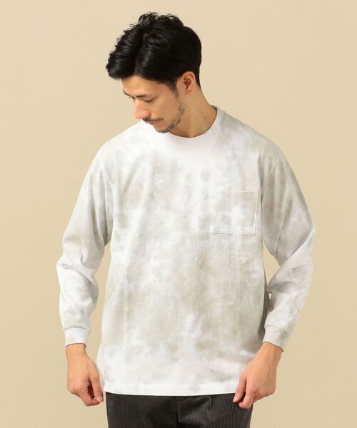 SHIPS(シップス)の「SC: SCREEN STARS タイダイ ロングスリーブ Tシャツ (ロンT)(Tシャツ/カットソー・メンズ・ライトグレー/ピンク/ライトブルー・MEDIUM/LARGE/SMALL)」の2枚目の写真