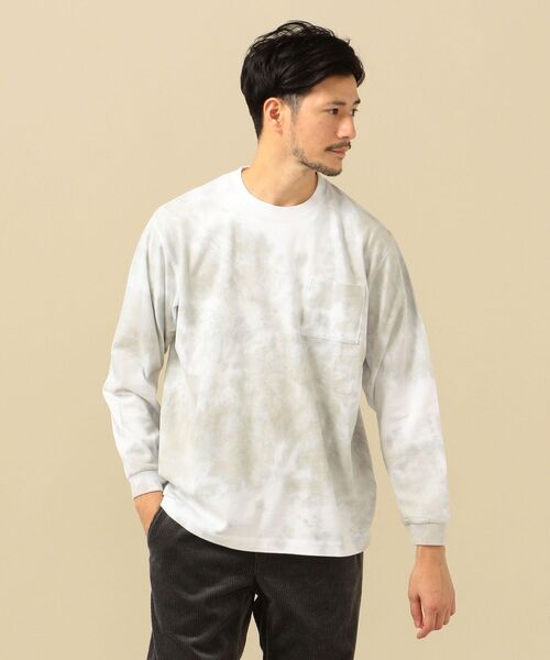 SHIPS(シップス)の「SC: SCREEN STARS タイダイ ロングスリーブ Tシャツ (ロンT)(Tシャツ/カットソー・メンズ・ライトグレー/ピンク/ライトブルー・MEDIUM/LARGE/SMALL)」の4枚目の写真