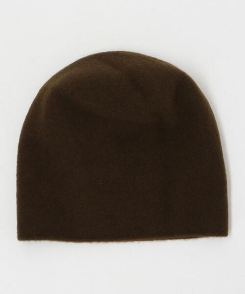 BEAUTY&YOUTH UNITED ARROWS（ビューティーアンドユースユナイテッドアローズ）の「BY ニットスムースビーニー ◆（ニットキャップ/ビーニー・レディース・ブラック/ダークブラウン/オフホワイト・FREE）」の3枚目の写真