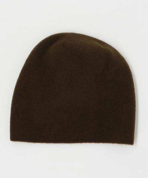 BEAUTY&YOUTH UNITED ARROWS（ビューティーアンドユースユナイテッドアローズ）の「BY ニットスムースビーニー ◆（ニットキャップ/ビーニー・レディース・ブラック/ダークブラウン/オフホワイト・FREE）」の5枚目の写真