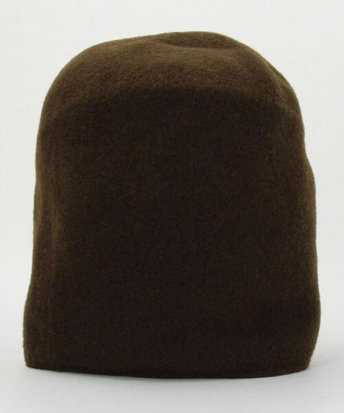 BEAUTY&YOUTH UNITED ARROWS（ビューティーアンドユースユナイテッドアローズ）の「BY ニットスムースビーニー ◆（ニットキャップ/ビーニー・レディース・ブラック/ダークブラウン/オフホワイト・FREE）」の4枚目の写真
