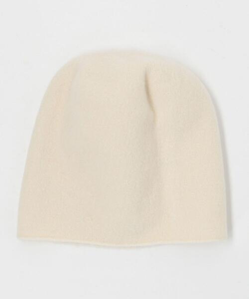 BEAUTY&YOUTH UNITED ARROWS（ビューティーアンドユースユナイテッドアローズ）の「BY ニットスムースビーニー ◆（ニットキャップ/ビーニー・レディース・ブラック/ダークブラウン/オフホワイト・FREE）」の7枚目の写真