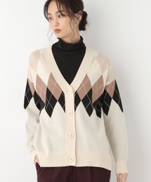 GLOBAL WORK | アーガイルニットカーディガン/893318(カーディガン/ボレロ)
