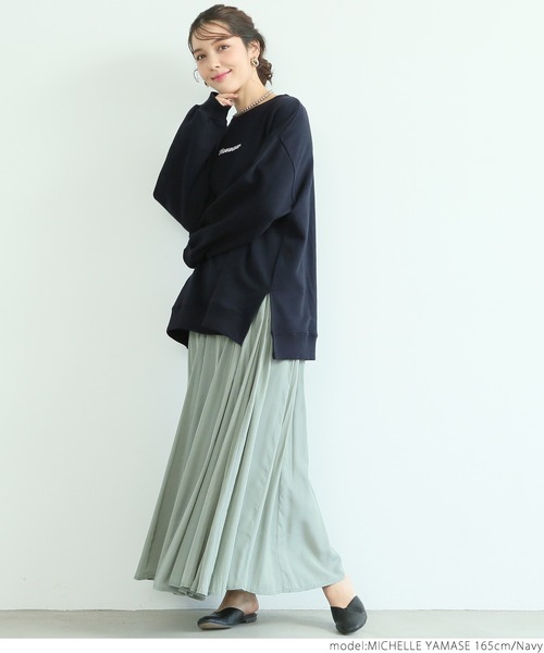 coca(coca)(コカ)の「ミニ裏毛ロゴプリントスウェット(スウェット・レディース・チャコールグレー/ネイビー/グレー/アイボリー・ONE SIZE)」の15枚目の写真