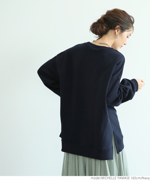 coca(coca)(コカ)の「ミニ裏毛ロゴプリントスウェット(スウェット・レディース・チャコールグレー/ネイビー/グレー/アイボリー・ONE SIZE)」の17枚目の写真