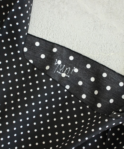 yuni（ユニ　）の「キュプラ/コットン dot プリント bag（トートバッグ・レディース・ホワイト×ブラック・FREE）」の11枚目の写真