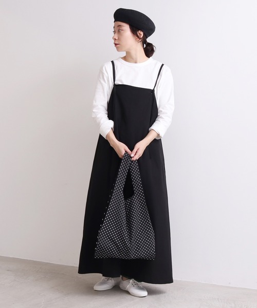 yuni（ユニ　）の「キュプラ/コットン dot プリント bag（トートバッグ・レディース・ホワイト×ブラック・FREE）」の7枚目の写真