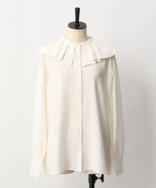 A part by(アパートバイ)の「RyNyフリルエリSTDブラウス 925851(シャツ/ブラウス・レディース・ブラック/オフホワイト/ベージュ系その他・FREE)」の2枚目の写真