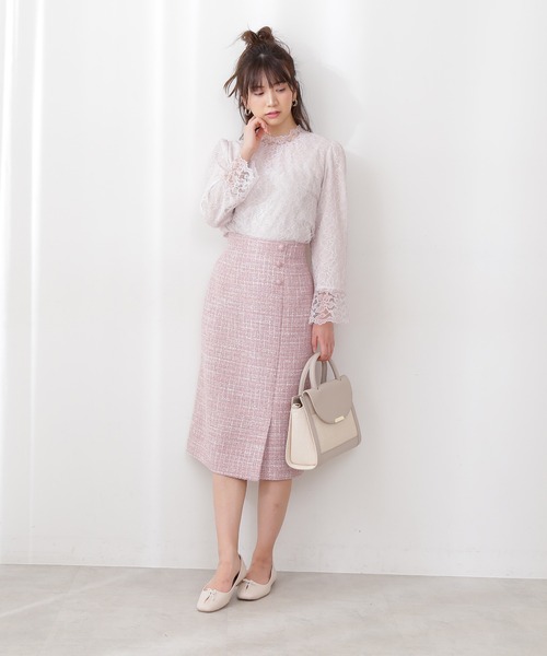 【プロポーション】シアー素材　PROPORTION 透け感　レースブラウス ベストストア Beststore レースブラウス カットソー 長袖 春秋