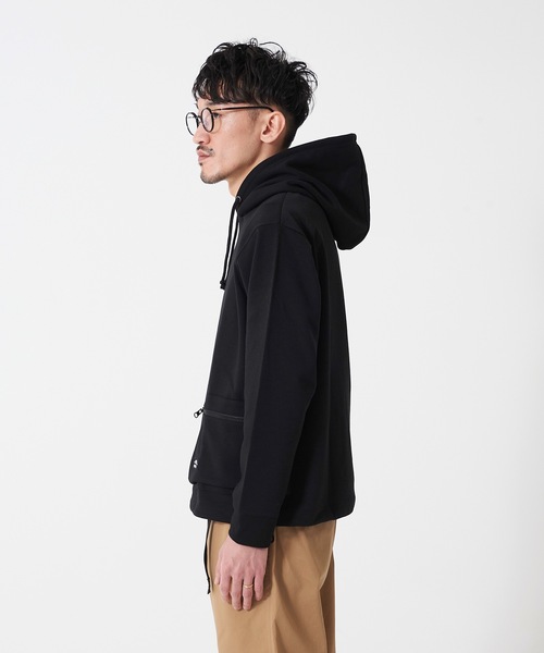 OUTDOOR PRODUCTS APPAREL（アウトドアプロダクツアパレル）の「防シワポケットプルパーカー 　UVカット　ポケット付き　ワンポイントブランドロゴ（パーカー・メンズ・アイボリー/ベージュ/ブラック・X-LARGE/LARGE/MEDIUM）」の15枚目の写真