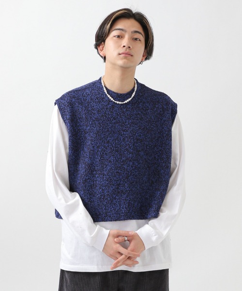 LA MER MA MAISON(ラメルマメゾン)の「LA MER MA MAISON/LMムジベスト 2933162(ベスト・メンズ・ブルー/アイボリー・FREE)」の2枚目の写真