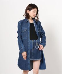 【ディーゼル】ロゴ デニムワンピース ドレス 綿混 ライトブルー Amazon.co.jp: [Diesel] (ディーゼル) レディース デニム