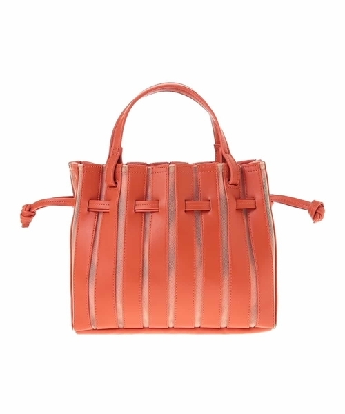 MK MICHEL KLEIN（エムケーミッシェルクラン）の「【2WAY】メッシュプリーツミニバッグ（トートバッグ・レディース・ネイビー/シルバー/オレンジ・00）」の5枚目の写真
