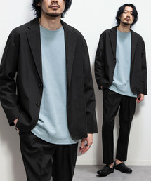 ZIP FIVE | 【2021 SPRING】ポリトロ 2Bテーラードジャケット＆アンクルパンツ リラックスフィット セットアップ(セットアップ)