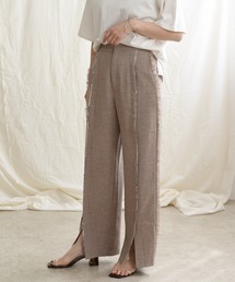 プリントパイピングブッチャーパンツ