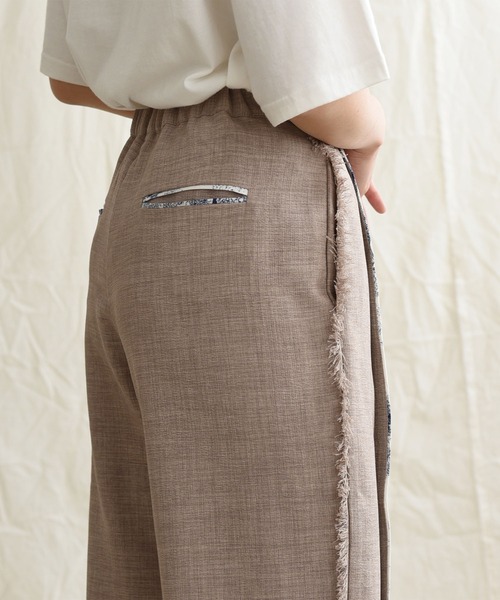 LHELBIE（レルビエ）の「プリントパイピングブッチャーパンツ（その他パンツ・レディース・ブラック/ベージュ/グレー・M）」の15枚目の写真