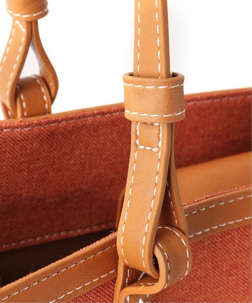 Simplicite（サンプリシテ）の「マテリアル ビッグトートバッグ（トートバッグ・レディース・ブラウン/オレンジ・FREE）」の8枚目の写真