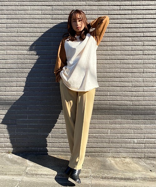 CREDONA（クレドナ）の「ジョーゼットカラーPT（その他パンツ・レディース・ブラック/レッド/ラベンダー/キャメル/レモンイエロー/グリーン・SMALL/MEDIUM）」の5枚目の写真