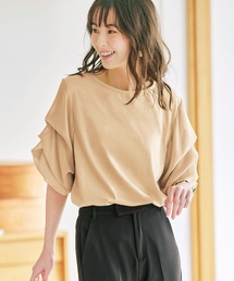シフォンスリーブカットソー