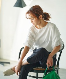 シフォンスリーブカットソー