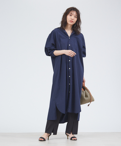 qualite（カリテ）の「【WEB・一部店舗限定】オーバーシャツワンピース 