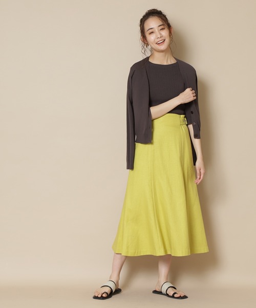 N.（N. Natural Beauty Basic）（エヌエヌナチュラルビューティーベーシック）の「◆ハイツイストコットンレーヨンＶカーディガン（カーディガン/ボレロ・レディース・アッシュブラウン/クリーム/ブルー/ネイビー/オレンジ・MEDIUM）」の11枚目の写真