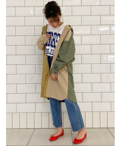 Crowns フード付きロングシャツワンピース ワンピース Rodeo Crowns セール Bowl ロデオクラウンズワイドボウル のファッション Wide ワンピース Wide