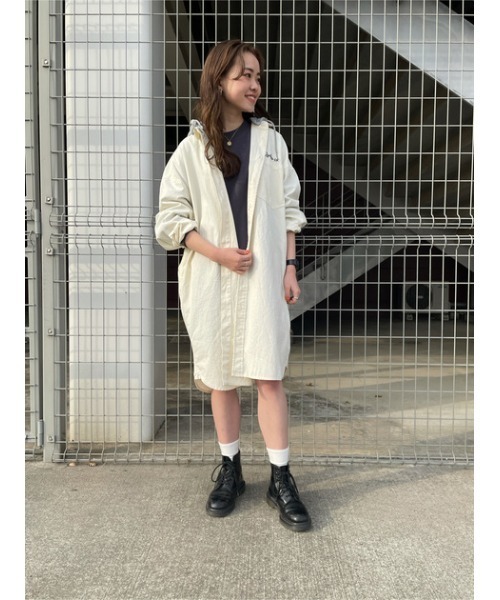 セール Wide フード付きロングシャツワンピース ワンピース Rodeo Crowns Crowns Rodeo Wide Bowl ロデオ クラウンズワイドボウル のファッション