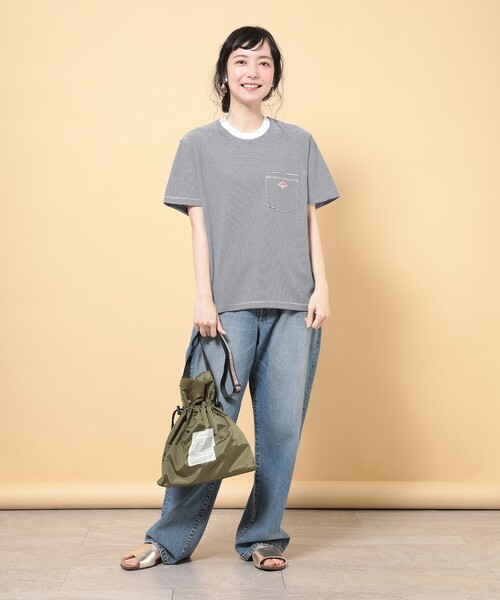 FREAK'S STORE（フリークスストア）の「Danton/ダントン CREW POCKET TEE/クルーポケットティー(半袖ポケットTシャツ)（Tシャツ/カットソー・レディース・ネイビー・34/36）」の2枚目の写真