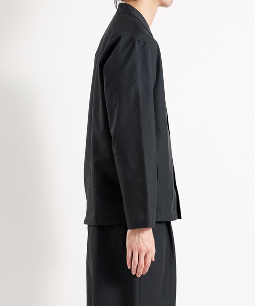 ADAM ET ROPE'（アダムエロペ）の「【吸水速乾/超軽量】ルーズシルエット オープンカラーシャツ/セットアップ対応（シャツ/ブラウス・メンズ・ブラック・S/M/L/XL/XS）」の11枚目の写真