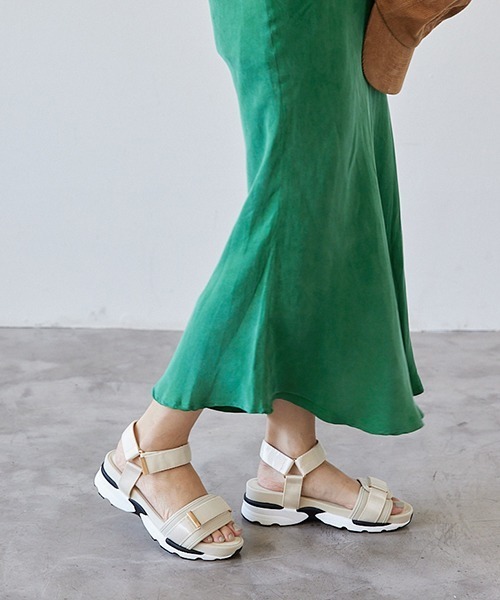 JELLY BEANS（ジェリービーンズ）の「ジップベルトスポーツサンダル(214-30194)JELLY BEANS(ジェリービーンズ)（サンダル・レディース・ブラック/アイボリー/ブラウン・S/M/L）」の15枚目の写真