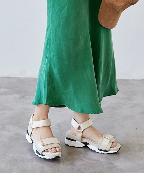 JELLY BEANS（ジェリービーンズ）の「ジップベルトスポーツサンダル(214-30194)JELLY BEANS(ジェリービーンズ)（サンダル・レディース・ブラック/アイボリー/ブラウン・S/M/L）」の16枚目の写真