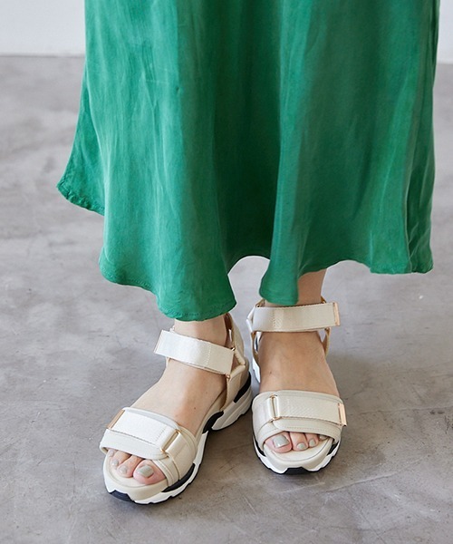 JELLY BEANS（ジェリービーンズ）の「ジップベルトスポーツサンダル(214-30194)JELLY BEANS(ジェリービーンズ)（サンダル・レディース・ブラック/アイボリー/ブラウン・S/M/L）」の17枚目の写真