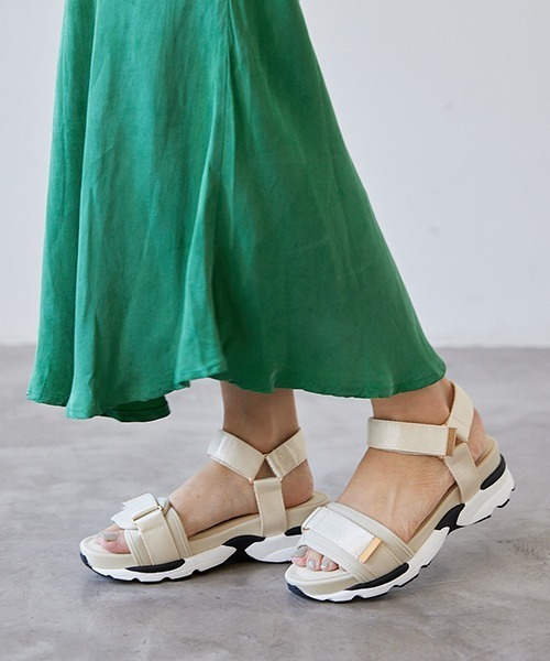 JELLY BEANS（ジェリービーンズ）の「ジップベルトスポーツサンダル(214-30194)JELLY BEANS(ジェリービーンズ)（サンダル・レディース・ブラック/アイボリー/ブラウン・S/M/L）」の18枚目の写真