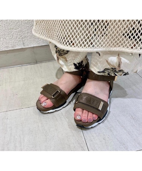 JELLY BEANS（ジェリービーンズ）の「ジップベルトスポーツサンダル(214-30194)JELLY BEANS(ジェリービーンズ)（サンダル・レディース・ブラック/アイボリー/ブラウン・S/M/L）」の19枚目の写真