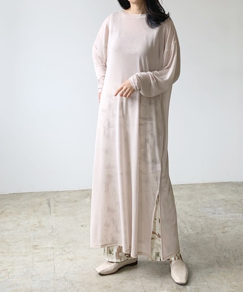 LIAN（リアン）の「水彩柄ストレートパンツ（その他パンツ・レディース・パープル/グリーン・FREE）」の12枚目の写真