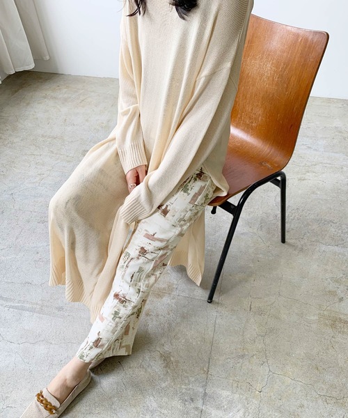 LIAN（リアン）の「水彩柄ストレートパンツ（その他パンツ・レディース・パープル/グリーン・FREE）」の10枚目の写真