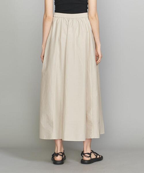 BEAUTY&YOUTH UNITED ARROWS（ビューティーアンドユースユナイテッドアローズ）の「BY コットンナイロンギャザーフレアスカート（スカート・レディース・オリーブ/ナチュラル/モカ・SMALL/MEDIUM）」の4枚目の写真