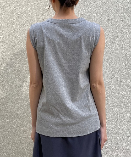 CAPRICIEUX LE'MAGE（カプリシューレマージュ）の「CAPフレンチBOX Tシャツ（Tシャツ/カットソー・レディース・ホワイト/ブラック/グレー/モカ/パープル・FREE）」の12枚目の写真