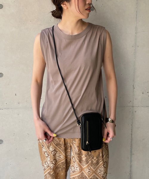 CAPRICIEUX LE'MAGE（カプリシューレマージュ）の「CAPフレンチBOX Tシャツ（Tシャツ/カットソー・レディース・ホワイト/ブラック/グレー/モカ/パープル・FREE）」の21枚目の写真