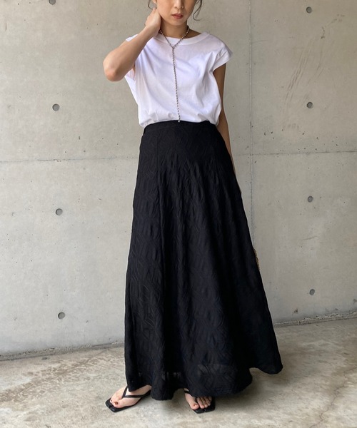 CAPRICIEUX LE'MAGE（カプリシューレマージュ）の「CAPフレンチBOX Tシャツ（Tシャツ/カットソー・レディース・ホワイト/ブラック/グレー/モカ/パープル・FREE）」の17枚目の写真