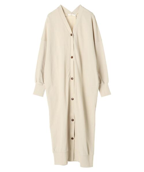 Green　Parks（グリーンパークス）の「カットロングカーデ＊（カーディガン/ボレロ・レディース・ライトグレー/ベージュ/グリーン・FREE）」の10枚目の写真