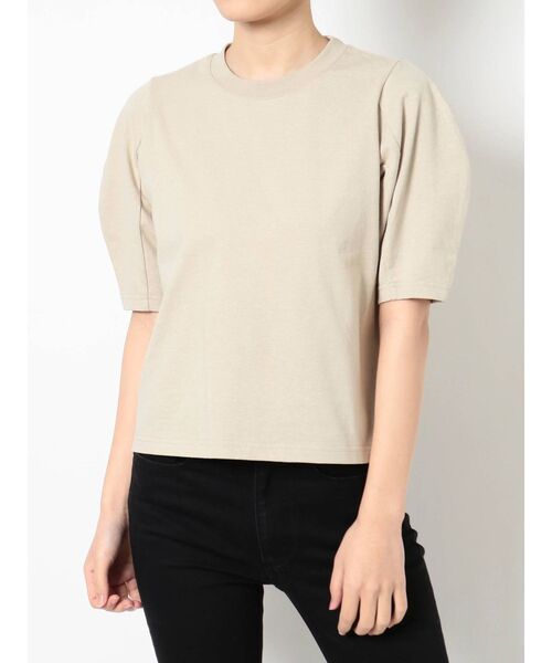 MURUA（ムルーア）の「ボリュームスリーブトップス（Tシャツ/カットソー・レディース・ホワイト/ブラック/ベージュ/グリーン・FREE）」の6枚目の写真