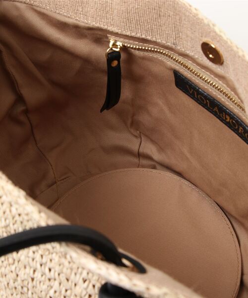 OUVRAGE CLASSE（ウヴラージュクラス）の「【VIOLAd’ORO／ヴィオラドーロ】ラフィネ×牛革カゴバック（ハンドバッグ・レディース・ナチュラル・FREE）」の9枚目の写真