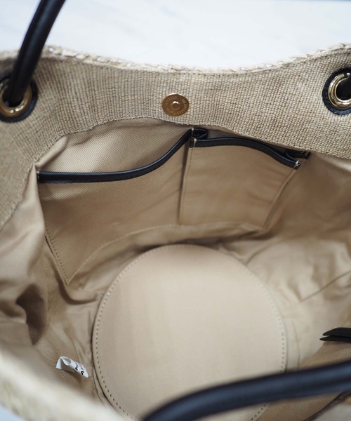 OUVRAGE CLASSE（ウヴラージュクラス）の「【VIOLAd’ORO／ヴィオラドーロ】ラフィネ×牛革カゴバック（ハンドバッグ・レディース・ナチュラル・FREE）」の7枚目の写真