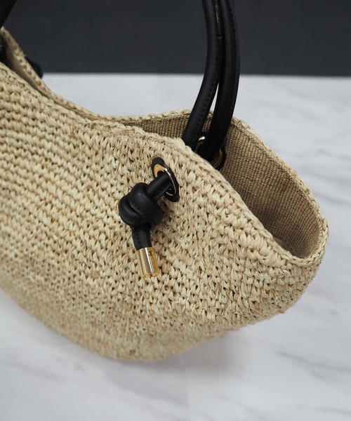 OUVRAGE CLASSE（ウヴラージュクラス）の「【VIOLAd’ORO／ヴィオラドーロ】ラフィネ×牛革カゴバック（ハンドバッグ・レディース・ナチュラル・FREE）」の11枚目の写真