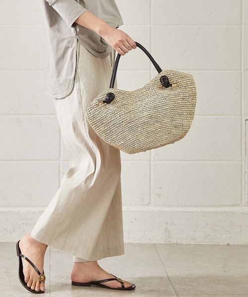 OUVRAGE CLASSE（ウヴラージュクラス）の「【VIOLAd’ORO／ヴィオラドーロ】ラフィネ×牛革カゴバック（ハンドバッグ・レディース・ナチュラル・FREE）」の13枚目の写真