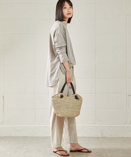 OUVRAGE CLASSE（ウヴラージュクラス）の「【VIOLAd’ORO／ヴィオラドーロ】ラフィネ×牛革カゴバック（ハンドバッグ・レディース・ナチュラル・FREE）」の17枚目の写真